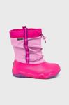 Crocs Дитячі черевики колір рожевий Crocs Дитячі черевики колір рожевий