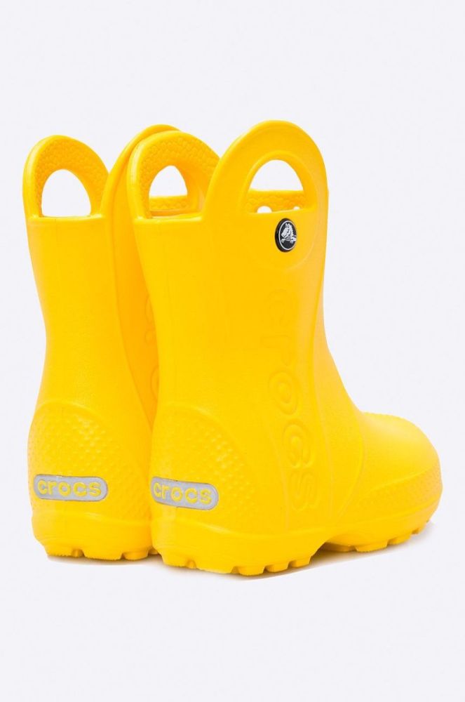 Crocs - Дитячі гумові чоботи Handle Rain колір жовтий фото 4