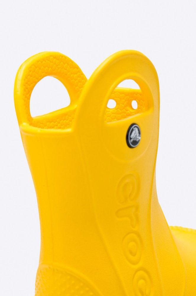 Crocs - Дитячі гумові чоботи Handle Rain колір жовтий фото 5