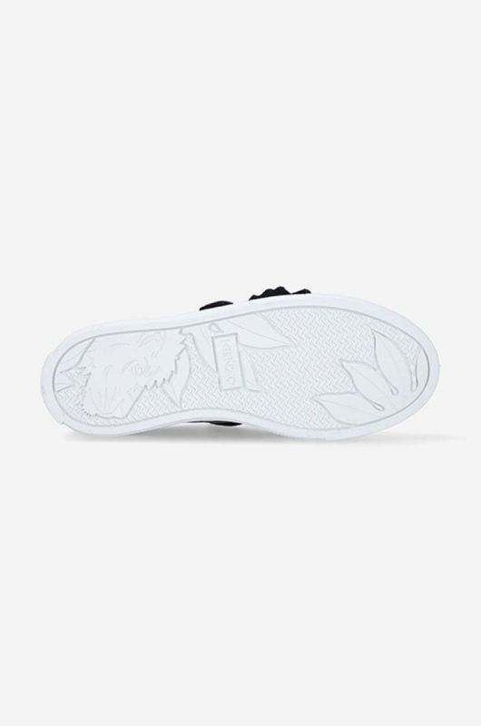 Дитячі шкіряні кросівки Kenzo Kids K59039 колір чорний фото 2
