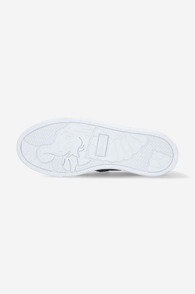 Дитячі шкіряні кросівки Kenzo Kids K59039 колір чорний фото 4