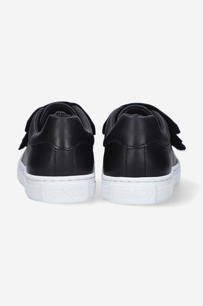 Дитячі шкіряні кросівки Kenzo Kids K59039 колір чорний фото 7