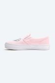 Дитячі кеди Vans Sequin Patch Classic Slip-On колір рожевий
