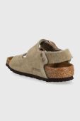 Дитячі замшеві сандалі Birkenstock Milano колір бежевий