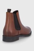 Шкіряні черевики Jack & Jones чоловічі колір коричневий