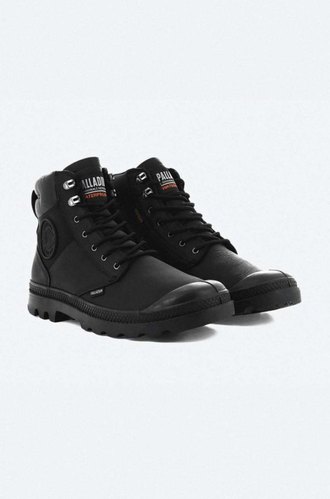 Черевики Palladium Pampa Shield Wp+ Lth чоловічі колір чорний фото 4