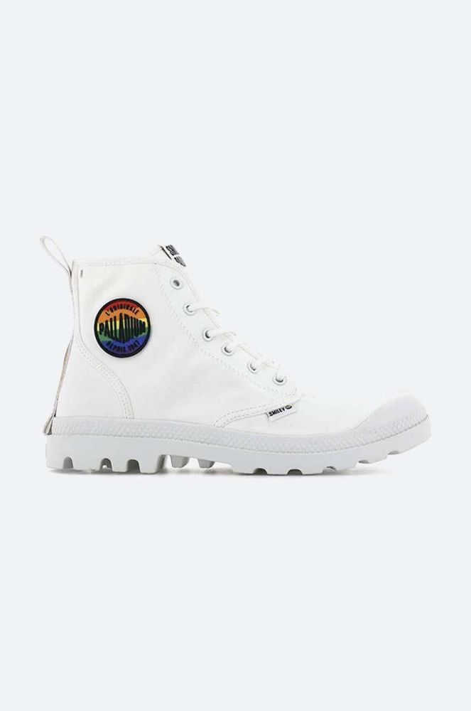 Кеди Palladium Pampa Smiley Pride колір білий