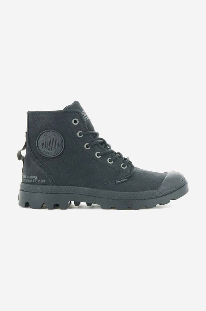 Шкіряні кеди Palladium Pampa Hi Supply LTH колір чорний