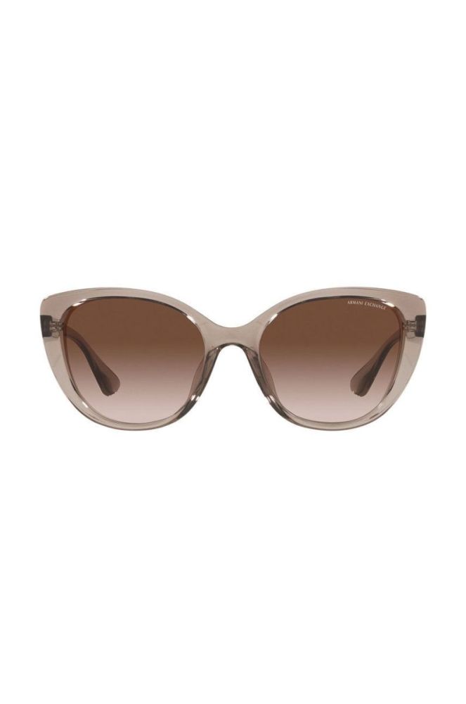 Сонцезахисні окуляри Armani Exchange 0AX4111S жіночі колір коричневий фото 3