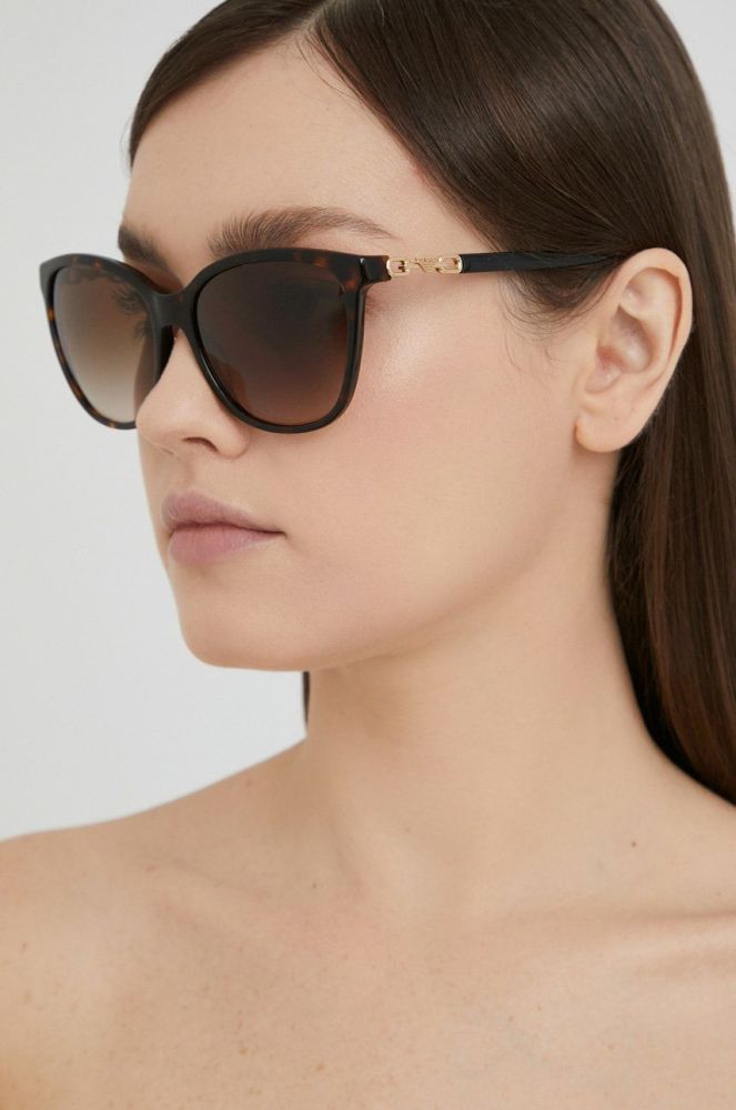 Сонцезахисні окуляри Emporio Armani жіночі колір коричневий (1843540)