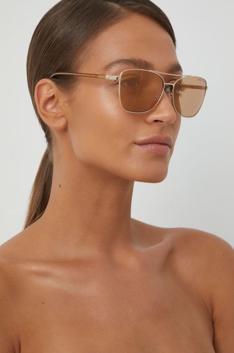 Сонцезахисні окуляри MICHAEL Michael Kors жіночі колір золотий Сонцезахисні окуляри MICHAEL Michael Kors жіночі колір золотий