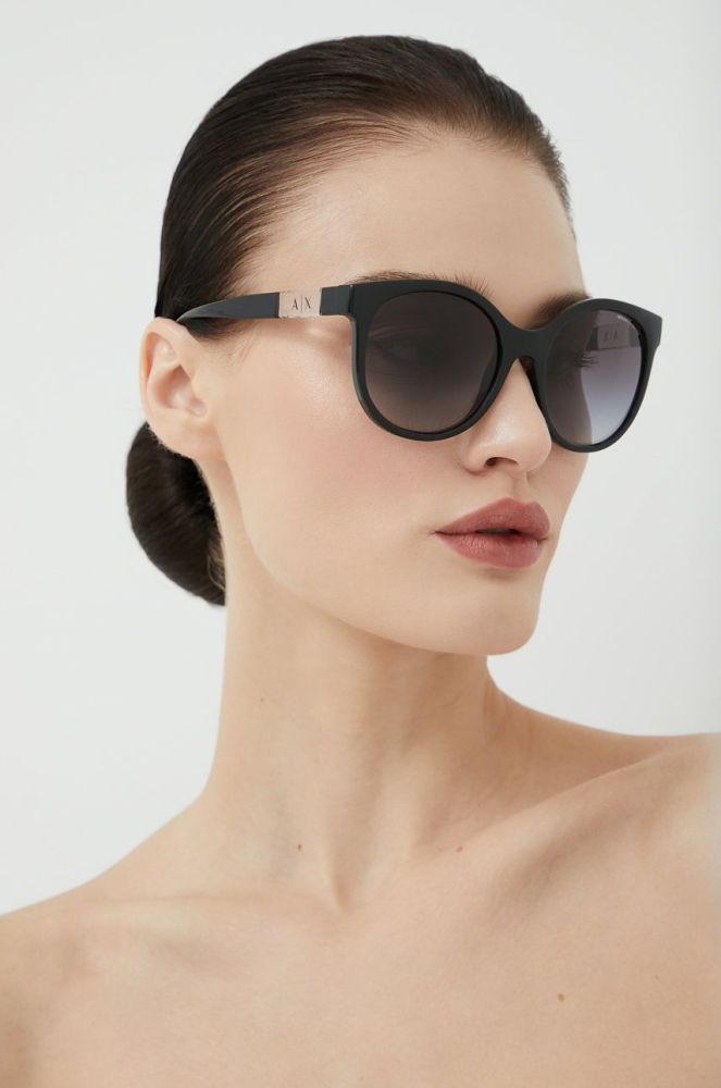 Сонцезахисні окуляри Armani Exchange жіночі колір чорний (2232071)
