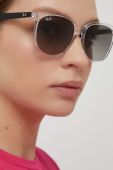 Сонцезахисні окуляри Ray-Ban жіночі колір білий