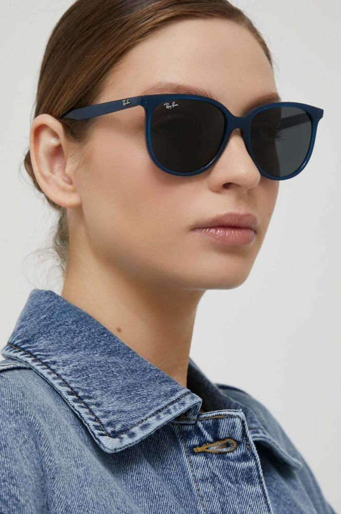 Сонцезахисні окуляри Ray-Ban жіночі колір синій