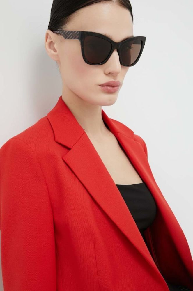 Сонцезахисні окуляри Versace жіночі колір коричневий (2231735) фото 7