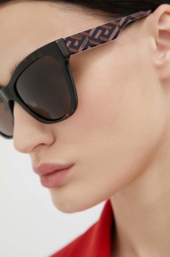 Сонцезахисні окуляри Versace жіночі колір коричневий (2231735) фото 8
