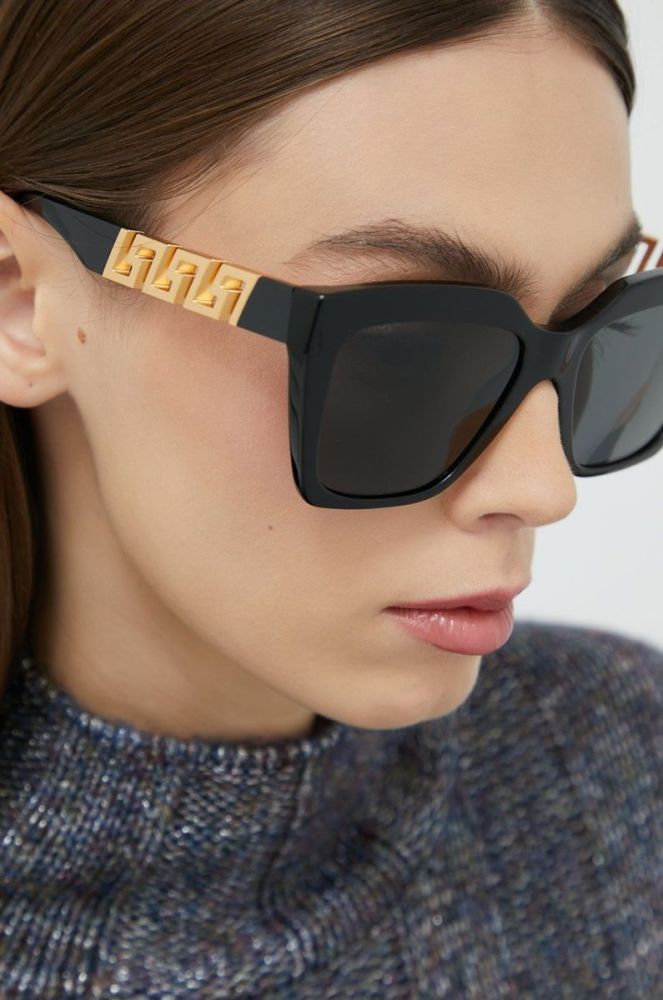 Сонцезахисні окуляри Versace жіночі колір чорний (2236679) фото 7