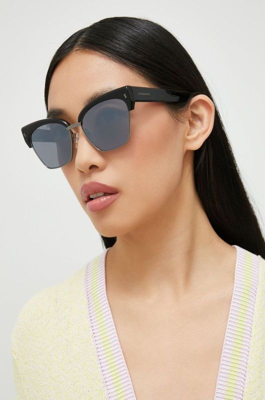 Сонцезахисні окуляри DSQUARED2 жіночі колір чорний (2525315)