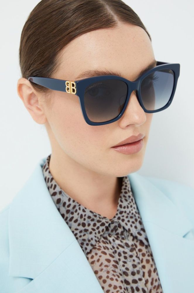 Сонцезахисні окуляри Balenciaga жіночі колір синій