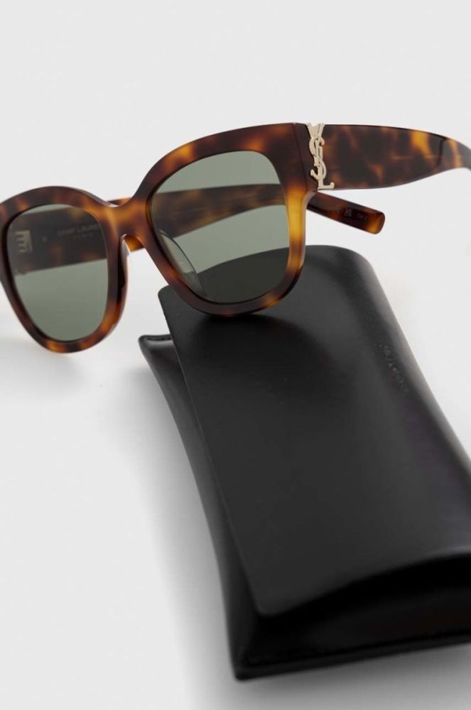 Сонцезахисні окуляри Saint Laurent жіночі колір коричневий (2671027) фото 5