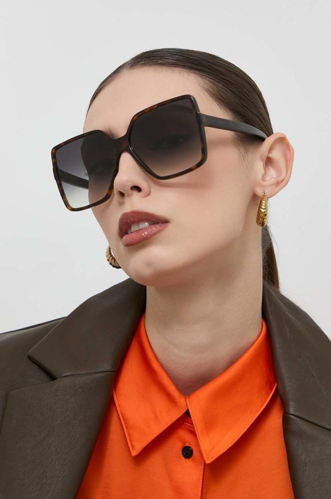 Сонцезахисні окуляри Saint Laurent Betty жіночі колір сірий