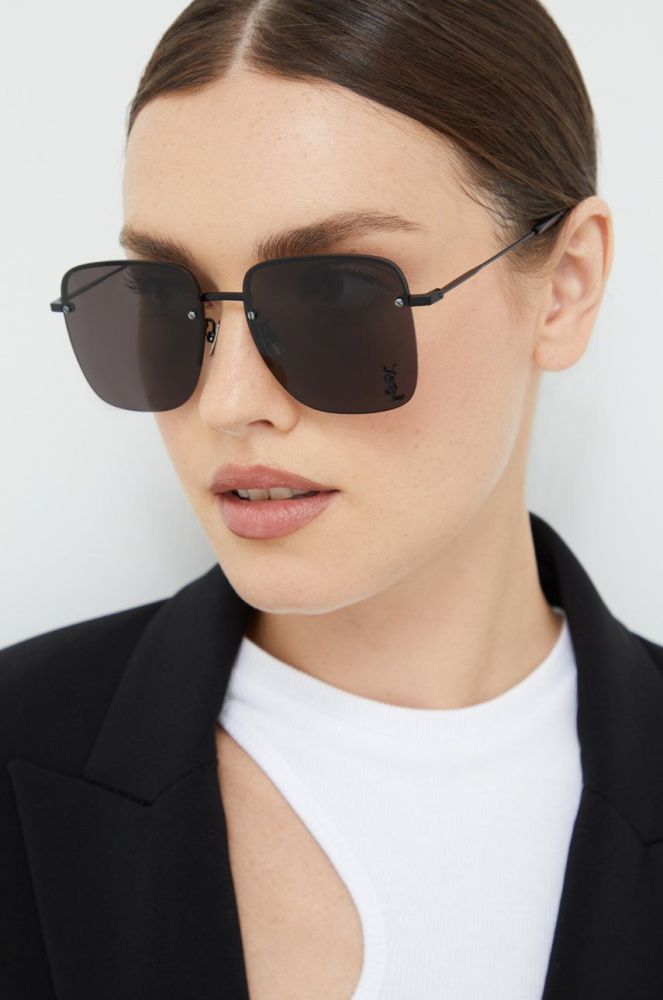 Сонцезахисні окуляри Saint Laurent жіночі колір чорний (2475980)