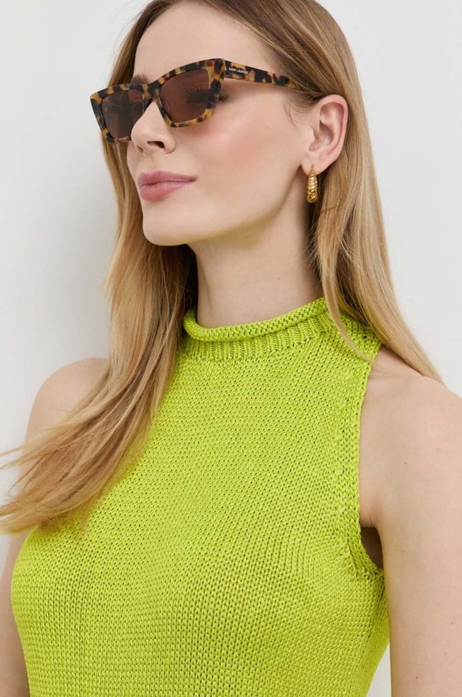 Сонцезахисні окуляри Saint Laurent жіночі колір чорний (2916732)