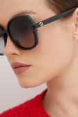 Сонцезахисні окуляри Gucci жіночі колір чорний (2475986)