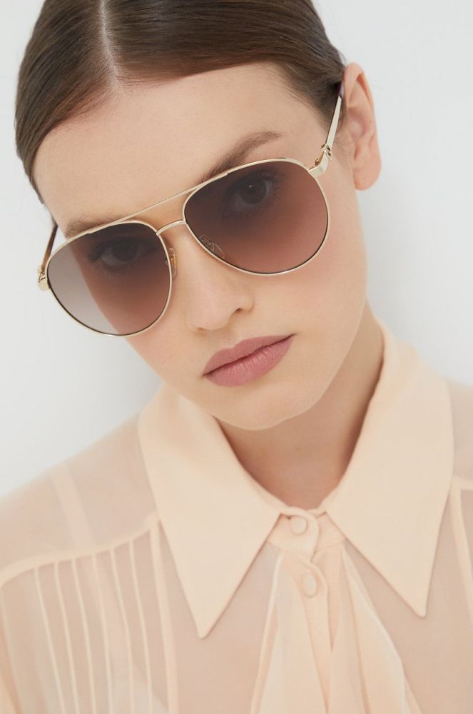 Сонцезахисні окуляри Gucci жіночі колір золотий (2476001)
