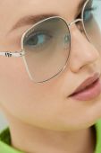 Сонцезахисні окуляри Gucci жіночі колір срібний