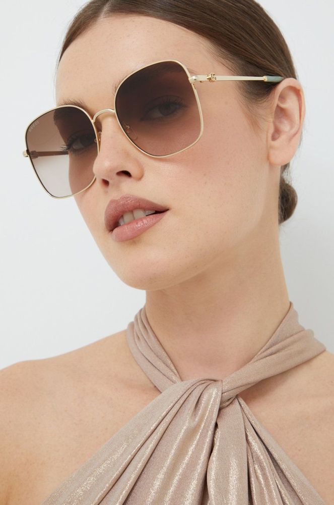 Сонцезахисні окуляри Gucci жіночі колір золотий (2476011)
