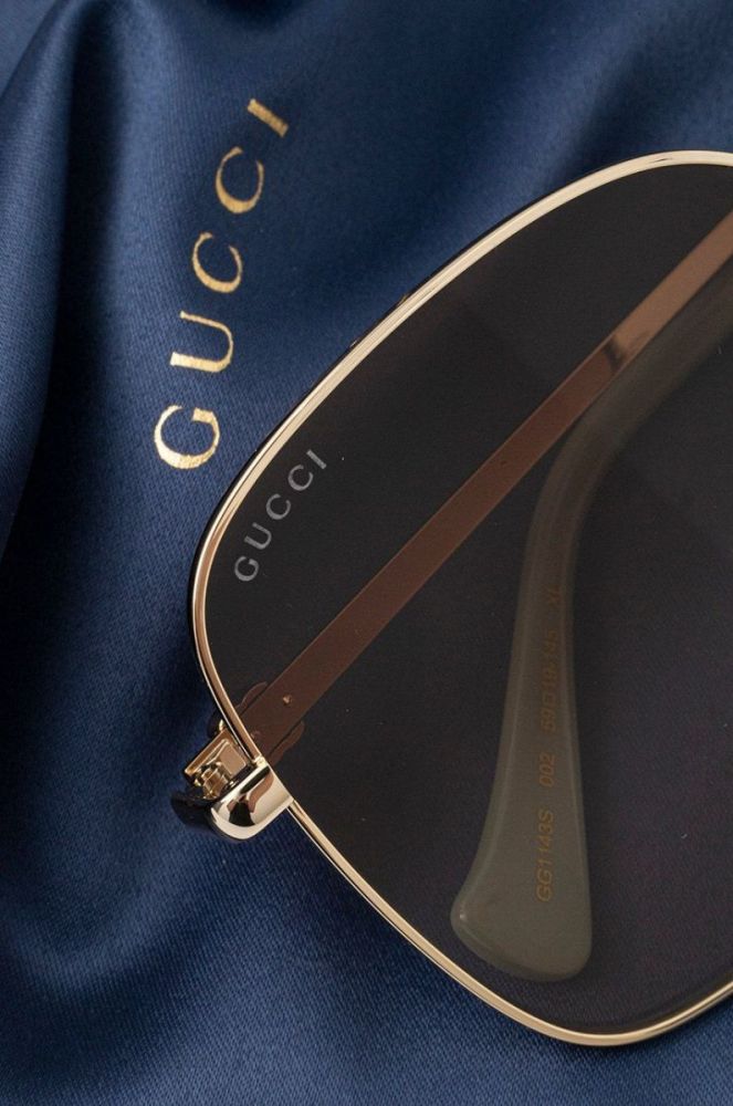 Сонцезахисні окуляри Gucci жіночі колір золотий (2476011) фото 5