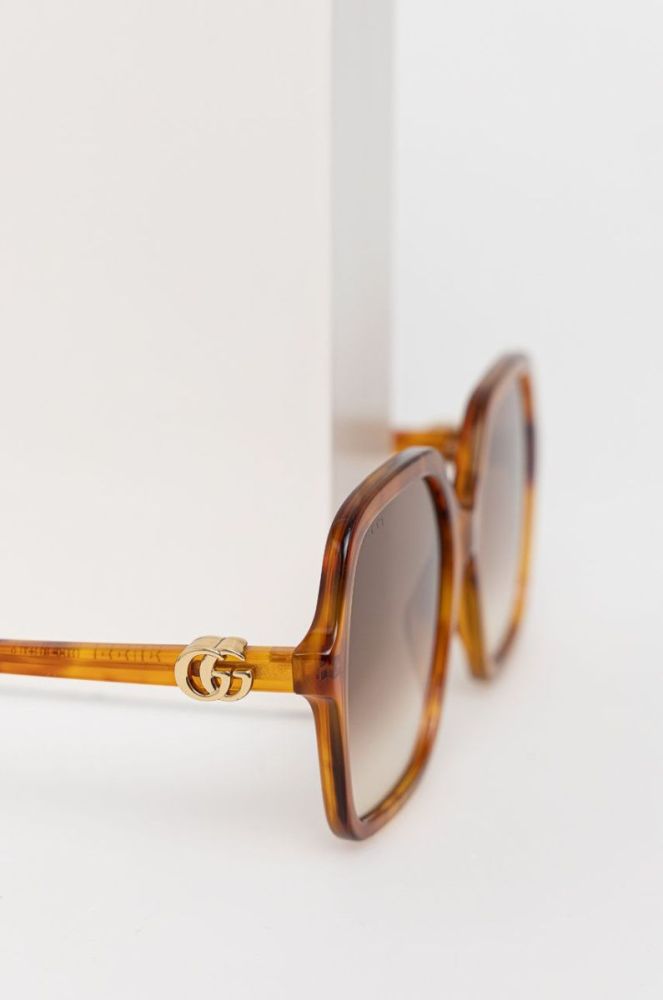 Сонцезахисні окуляри Gucci жіночі колір коричневий (2547037) фото 4