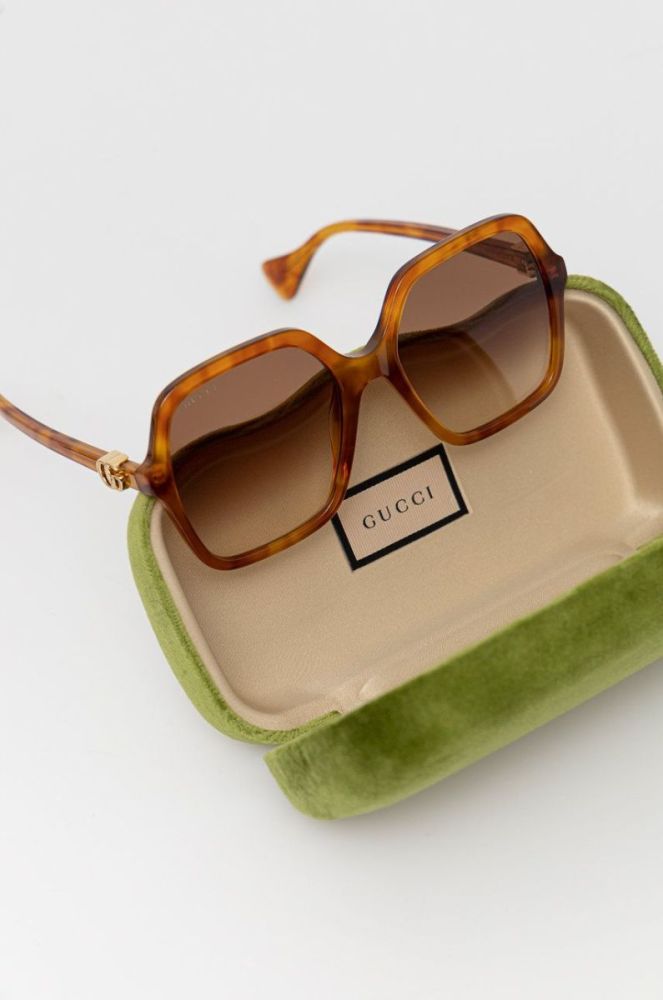 Сонцезахисні окуляри Gucci жіночі колір коричневий (2547037) фото 5