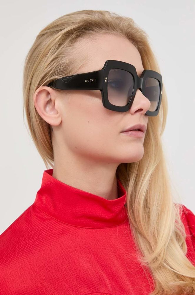 Сонцезахисні окуляри Gucci жіночі колір чорний (2671141)