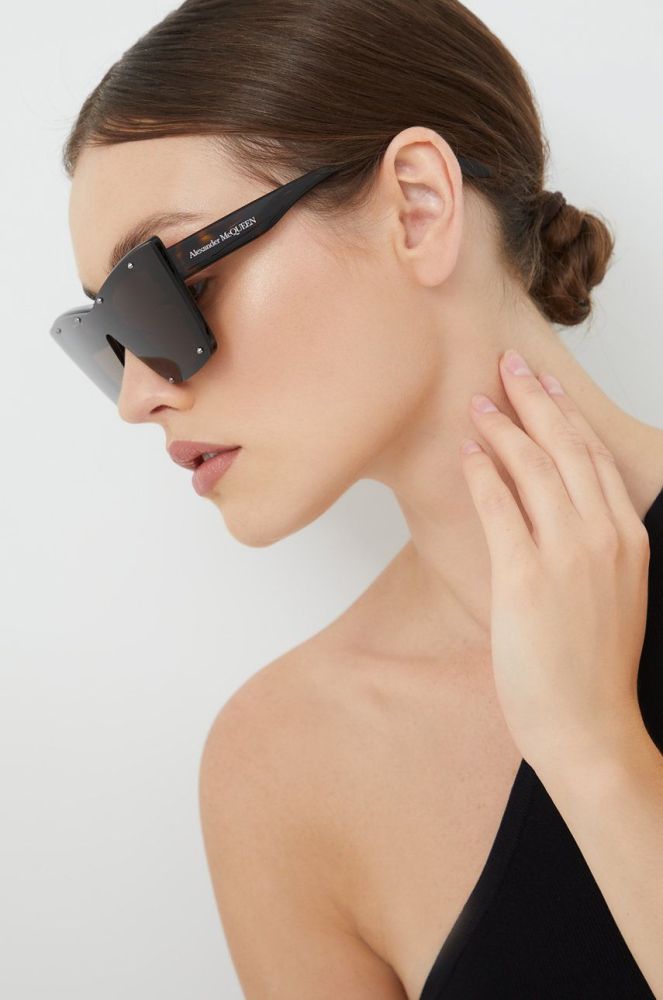 Сонцезахисні окуляри Alexander McQueen жіночі колір коричневий (2477108)