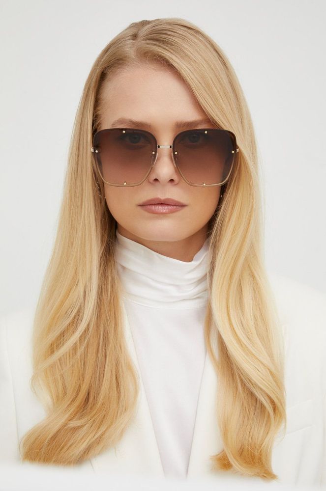 Сонцезахисні окуляри Alexander McQueen жіночі колір коричневий (2476020)