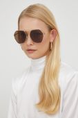 Сонцезахисні окуляри Alexander McQueen жіночі колір золотий