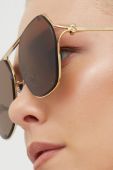 Сонцезахисні окуляри Alexander McQueen жіночі колір золотий