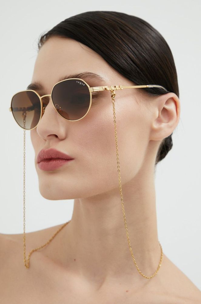 Сонцезахисні окуляри VOGUE жіночі колір золотий (2781612)