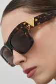 Сонцезахисні окуляри Bottega Veneta BV1178S жіночі колір коричневий