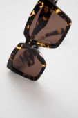 Сонцезахисні окуляри Bottega Veneta BV1198SA жіночі колір коричневий