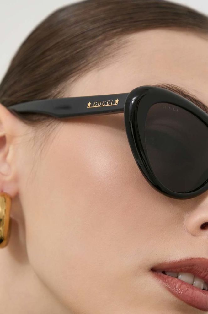 Сонцезахисні окуляри Gucci GG1170S жіночі колір чорний фото 7