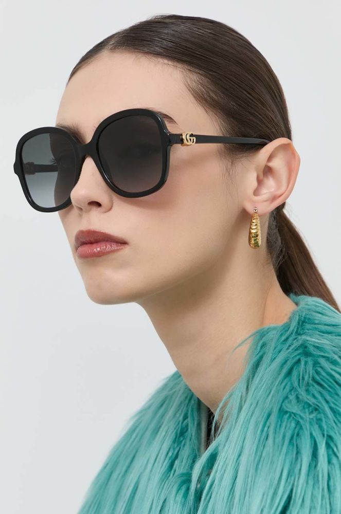 Сонцезахисні окуляри Gucci GG1178S жіночі колір чорний
