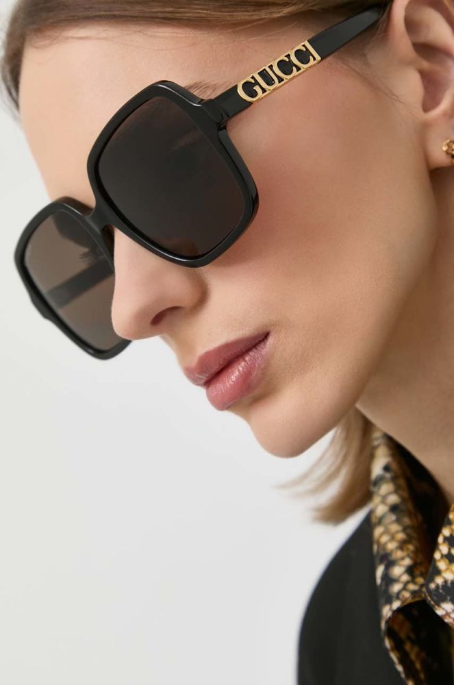 Сонцезахисні окуляри Gucci жіночі колір чорний (2916733)