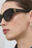 Сонцезахисні окуляри Alexander McQueen AM0377S жіночі колір чорний