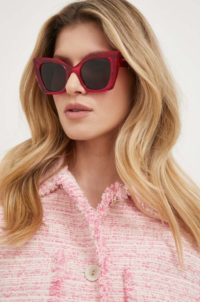 Сонцезахисні окуляри Saint Laurent жіночі колір рожевий