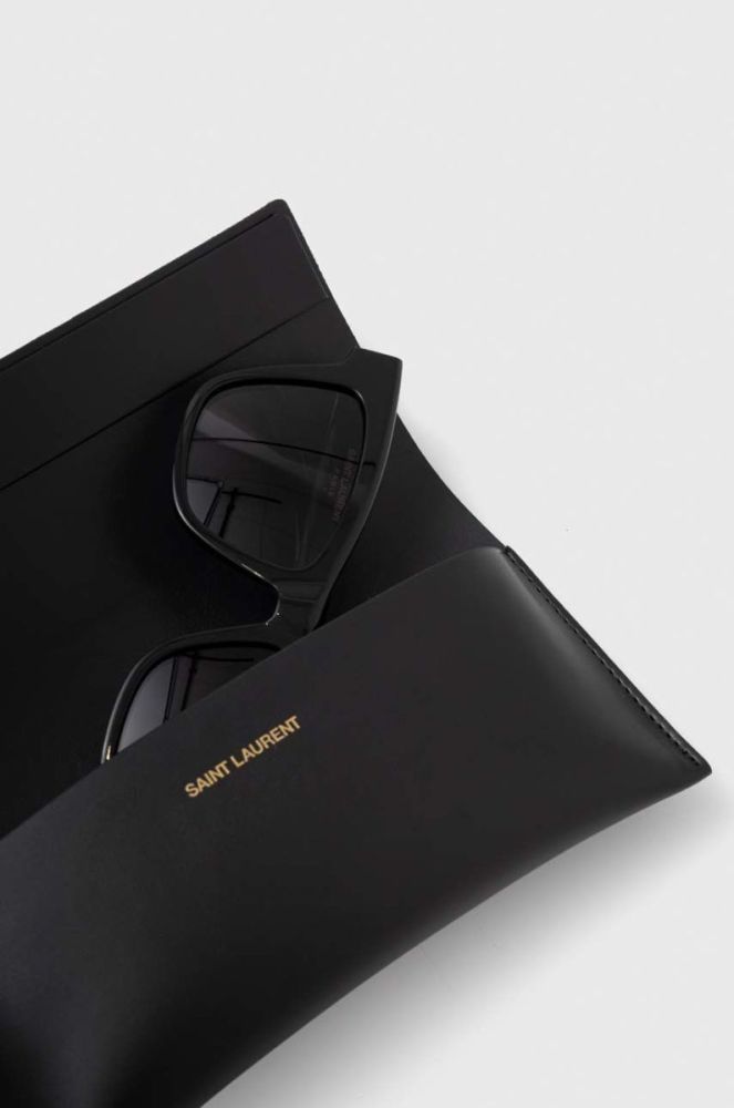 Сонцезахисні окуляри Saint Laurent жіночі колір чорний (2889579) фото 5