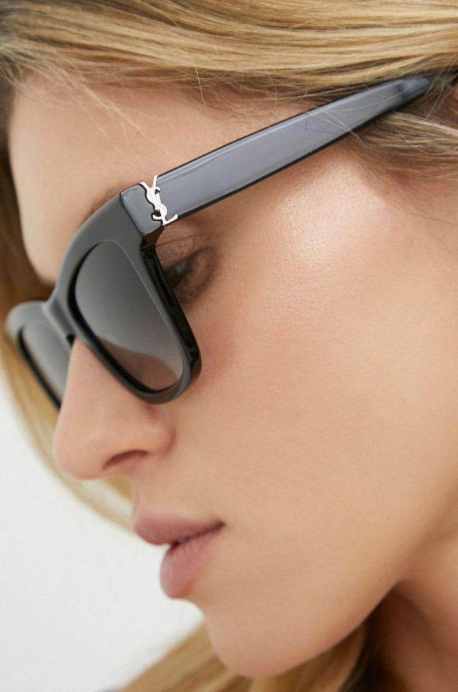 Сонцезахисні окуляри Saint Laurent жіночі колір чорний (2889579) фото 6