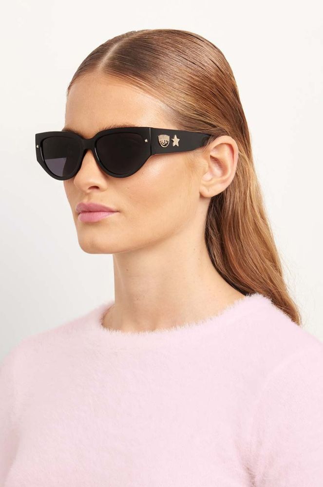 Сонцезахисні окуляри Chiara Ferragni жіночі колір чорний (3157803)
